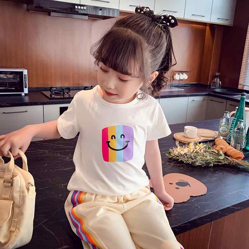Tシャツ キッズ 子供服 トップス シャツ レトロ 夏 韓国 半袖 春夏 ユニーク 個性 ラウンドネック 白