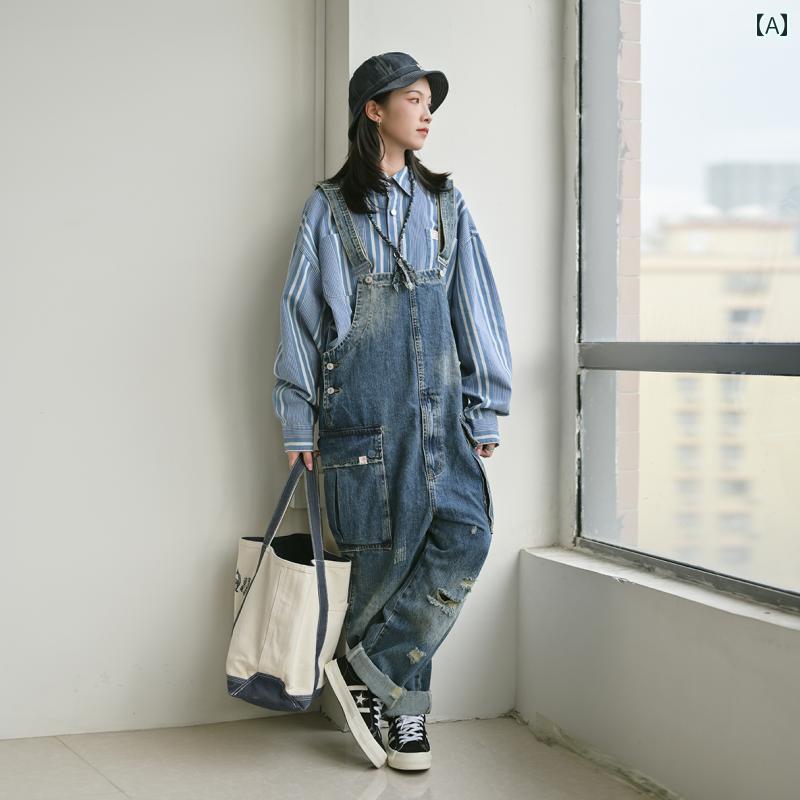 オーバーオール サロペット おしゃれ 作業着 ストリート メンズ レトロ メンズ アミ カーキ アメリカン ヴィンテージ風 ジャンプ スーツ