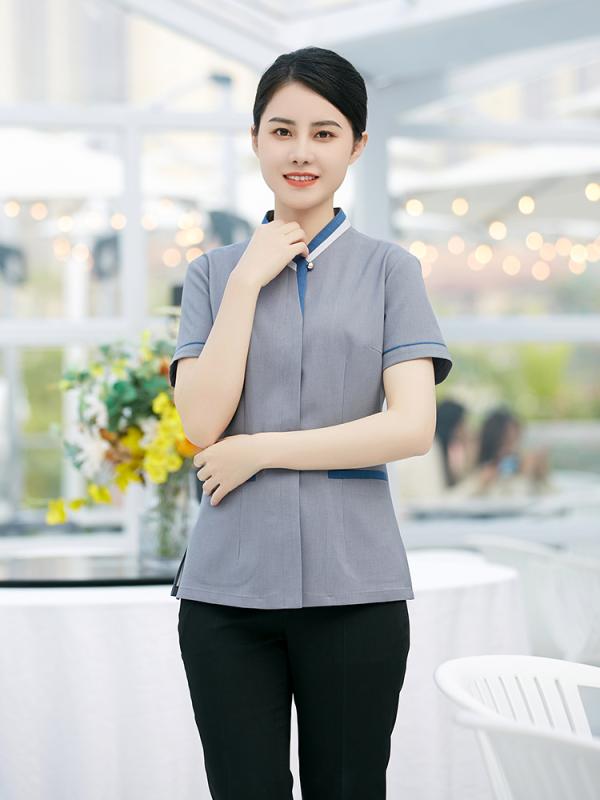 ユニフォーム 制服 作業着 おしゃれ ファッション 掃除 半袖 夏 ホテル ショッピングモール パティ ケータリング クリーニング セット 大きめサイズ