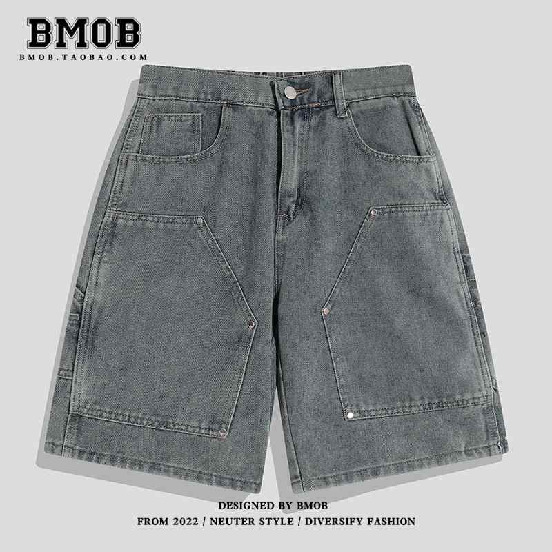 パンツ デニム ハーフ 半ズボン 夏 デニムショートパンツ メンズ アメカジ ロギング ワークウェア ウォッシュド レトロ クォーター