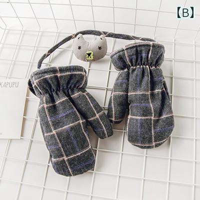 セキュアデポの手袋 防寒 ベビー 赤ちゃん 幼児 女の子 男の子 手ぶくろ ミトン 冬 裏起毛 厚手 暖かい ひも｜アングル3