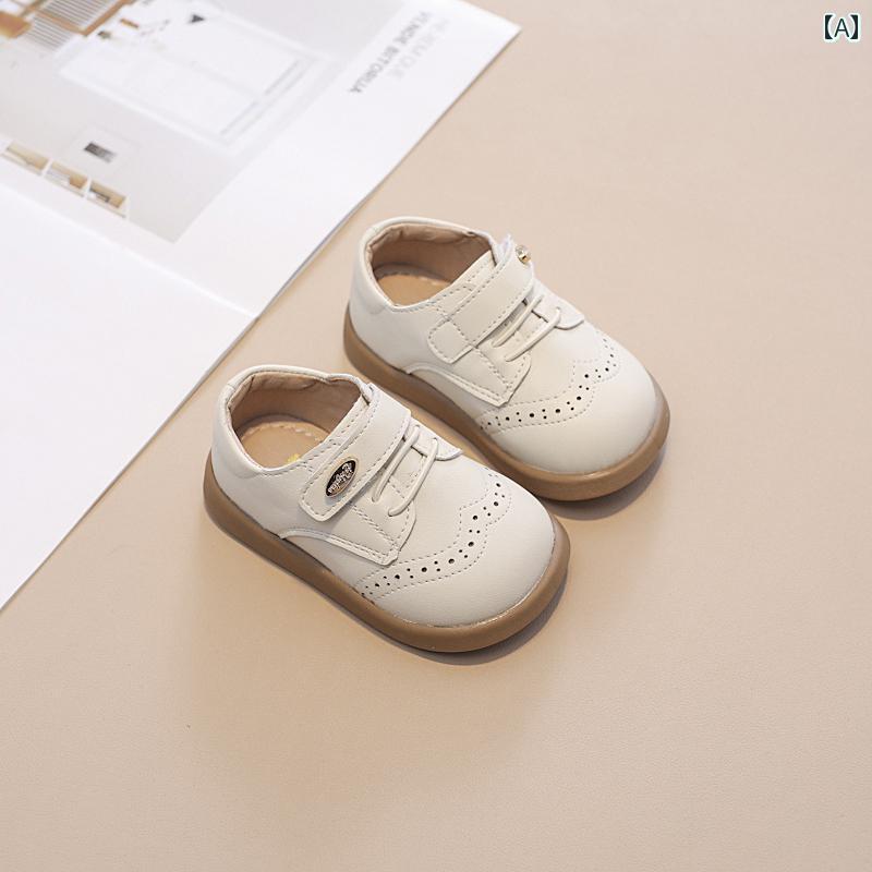 ベビー キッズ ジュニア レザー シューズ 滑りにくい キック防止 ソフトソール フォーマル 赤ちゃん 革靴 春秋 メンズ レディース兼 幼児 靴