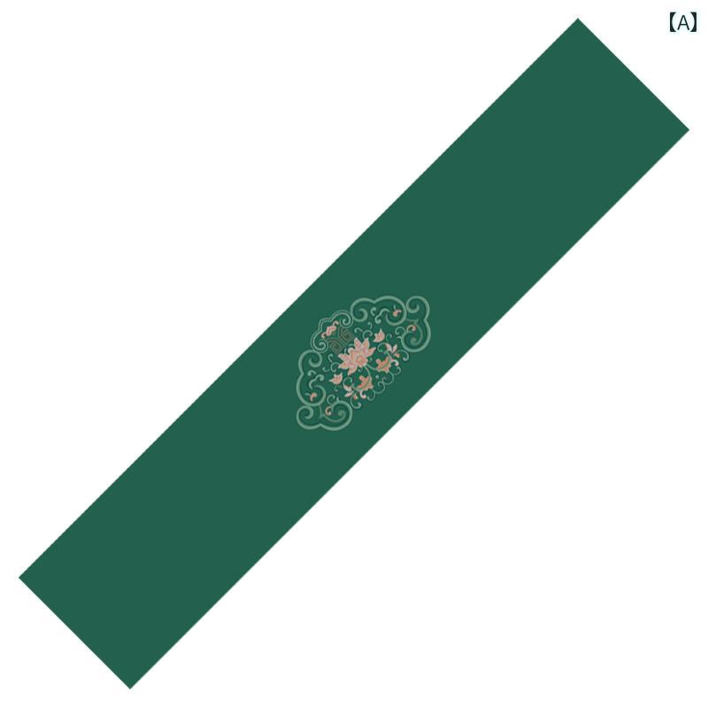 テーブル ランナー 牡丹 柄 防水 ティーテーブル 中国 瞑想 感 フラグ コーヒーテーブル ティーテーブル マット 布 茶 滑りにくい