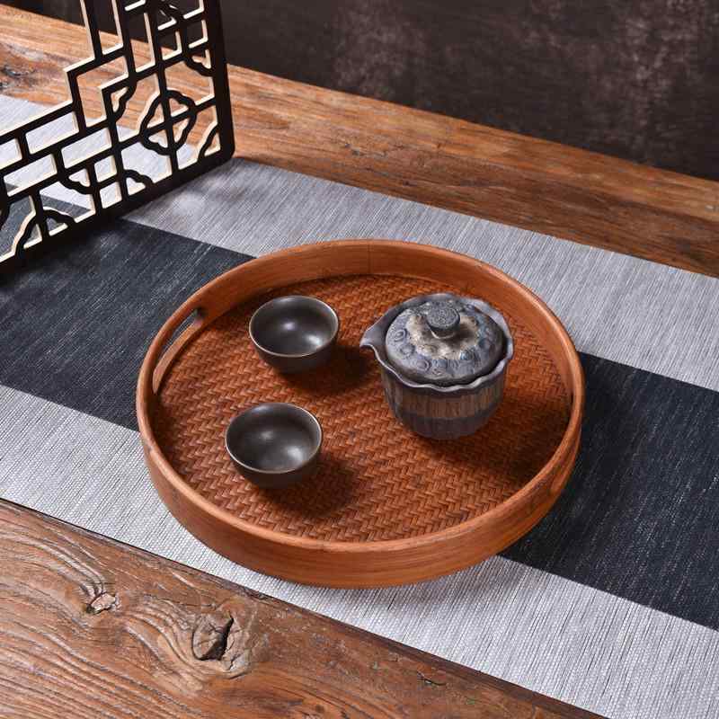 茶道具 お盆 収納 ボックス バスケット トレイ 食器入れ 竹 雑貨 小物 装飾品 配膳品 アンティーク 道具 レトロ