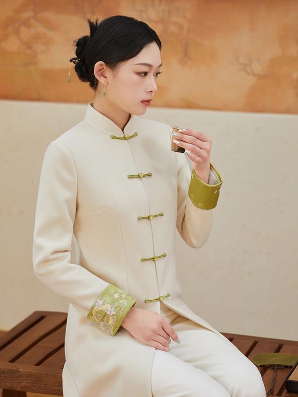 ジャケット レディース 秋 チャイナ服 アオザイ 中華風 スーツ 女性 トップス 新 ライト ハイエンド チャイナ 瞑想服 女性 唐 スーツ