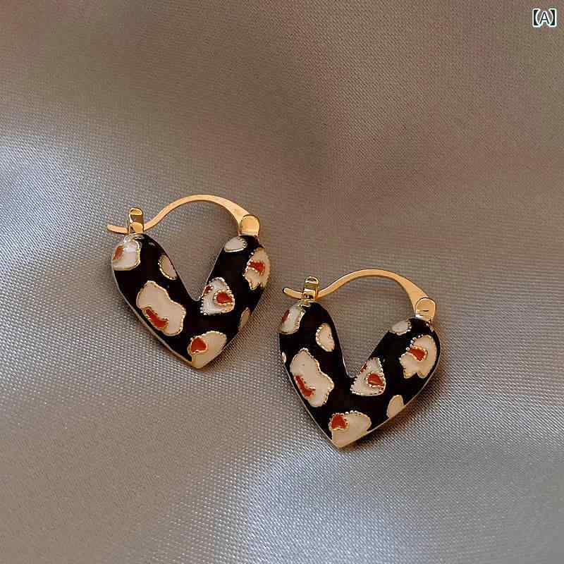 レディース ピアス かわいい パターン 両面 ラブ イヤリング ホット ハイエンド