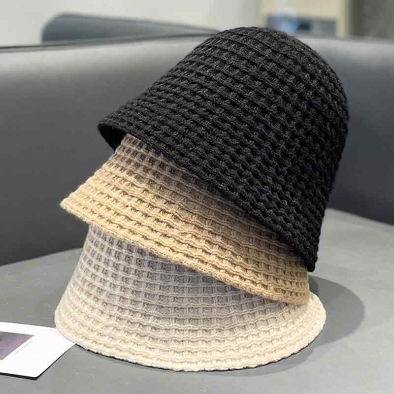 秋 冬 ウール 釣り 帽子 アウトドア 登山帽 女性用 バケット フィッシャーマン ハット 優雅 無地 顔 覆い 暖かく 保ち 小顔効果 バケット ハット す