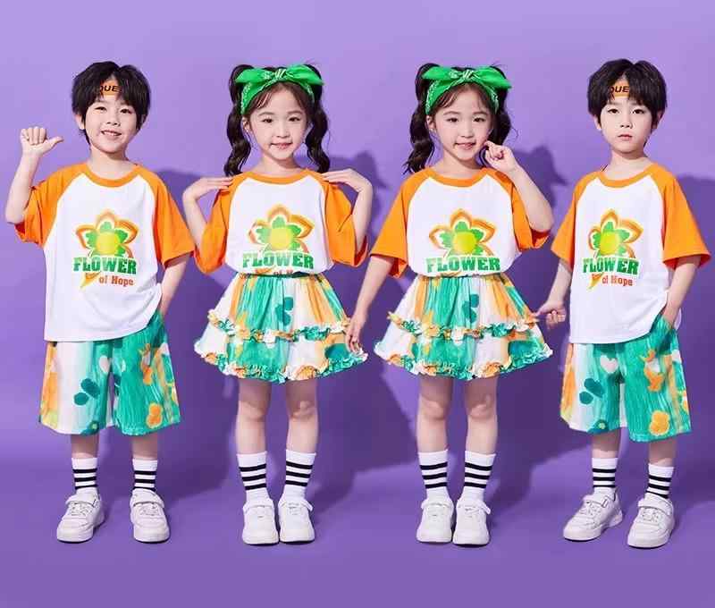 幼稚園 ダンス コーラス パフォーマンス 衣装 卒業 写真 小学生 チアリーディング ダンスウェア コスチューム 学校行事 ダンスイベント ユニフォーム