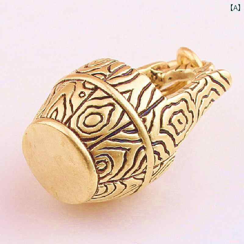 ペンダントトップ 古風 ミニ 置物 装飾品 真鍮 小さい バケツ キー チェーン バックル 子供 学生 ギフ..