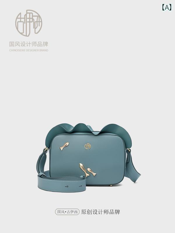 バッグ レディース 牛二層皮 ジッパー 正方形の箱 車縫合糸 エスニック 牛革 チャイナ風 レディース 刺繍 クロスボディバッグ 母の日 ギフト 立体バック 小さめスクエアバック