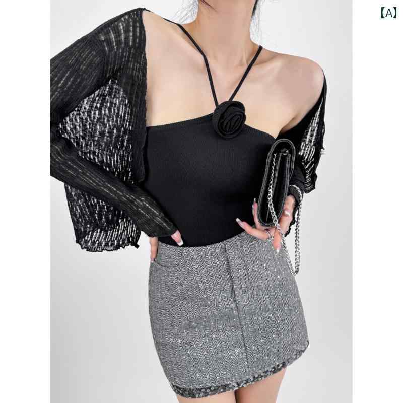 レディース 立体フラワー 魅惑 背中 開き キャミソール 夏 スリム 美しい バック インナー トップス ファッション シック