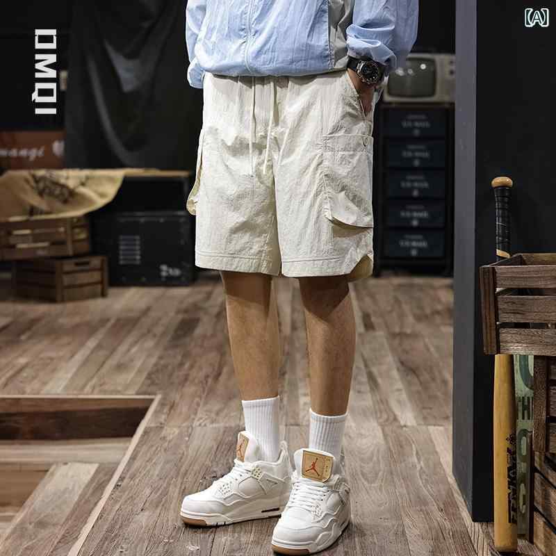 ハーフパンツ メンズ 新 アメリカン ひんやり 涼しい 快適 カーゴ ショーツ 夏 大...