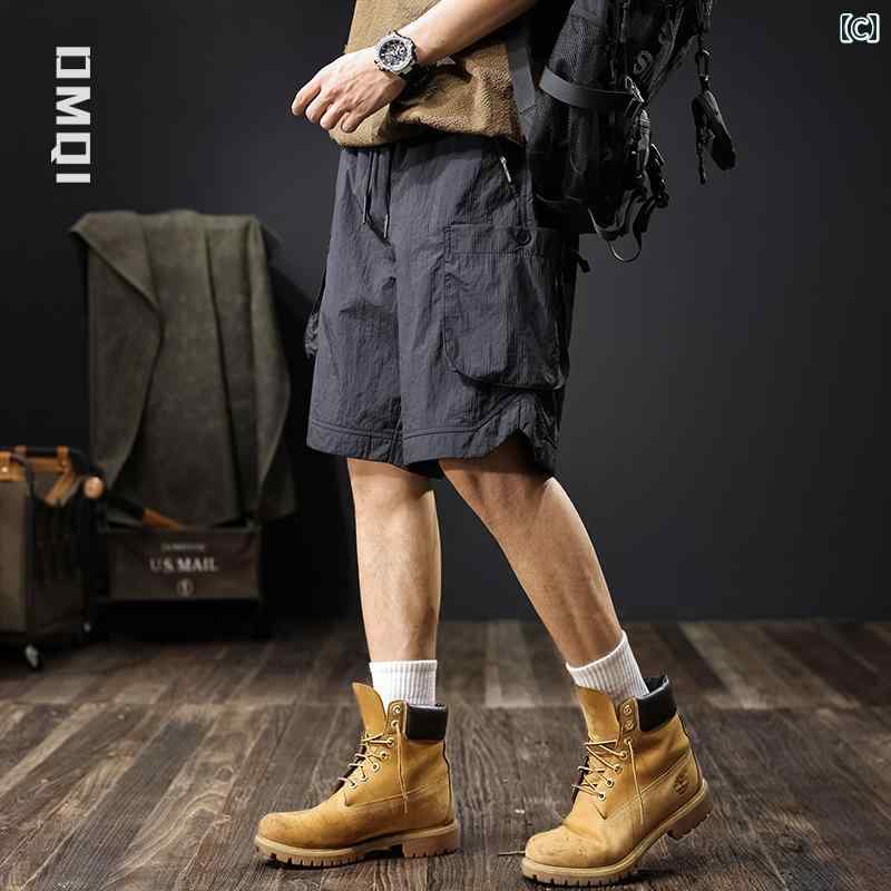 ハーフパンツ メンズ 新 アメリカン ひんやり 涼しい 快適 カーゴ ショーツ 夏 大...