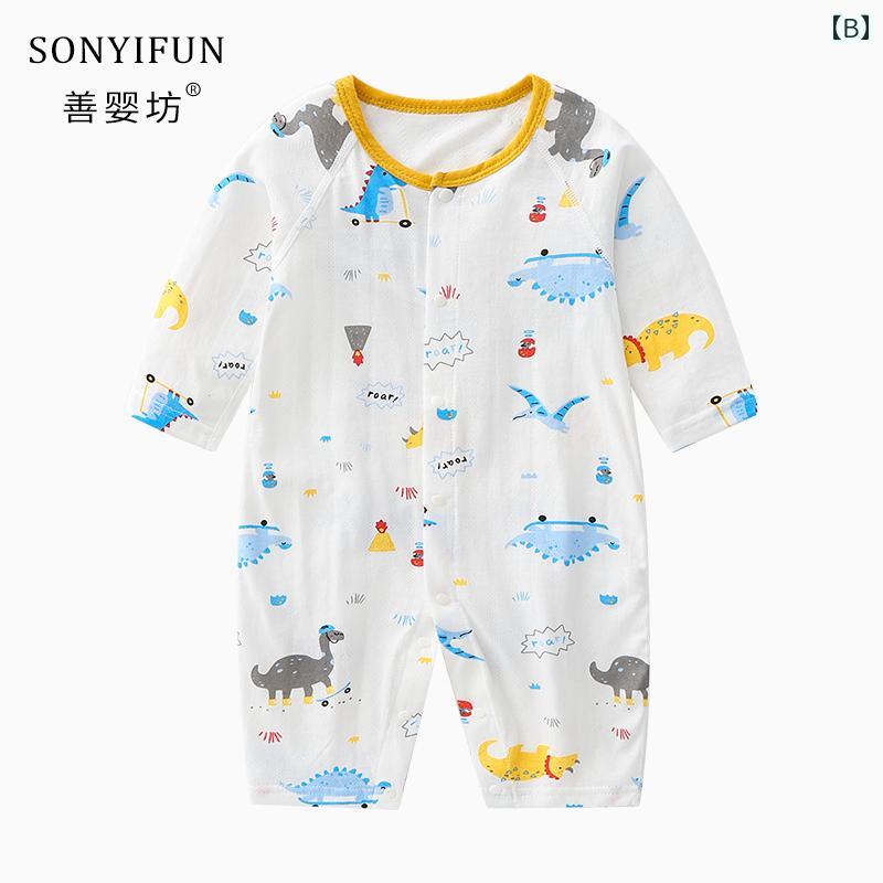 ロンパース ジャンプ スーツ ベビー服 赤ちゃん オールインワン サマー 骨ナシ 竹 繊維 薄手 快適 スーツ 女の子 用 満月 パジャマ キュート ても キュート 2