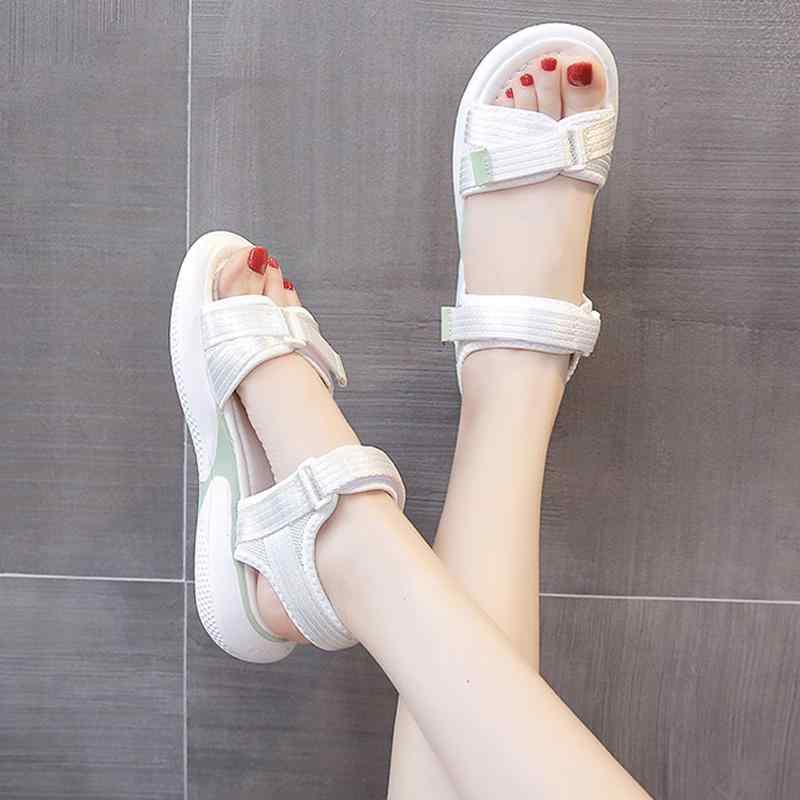 レディース サンダル 夏 シューズ 滑りにくい 軽量 ソフト ソール カジュアル スポーツ アウトドア 厚 外出 夏 レディース 学生