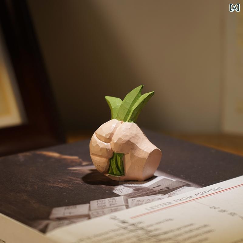 草むしり 木彫り 小さめ 装飾品 おもしろ オフィス デスクトップ 装飾 ギフト ミニチュア インテリア雑貨 木工 デコレーション