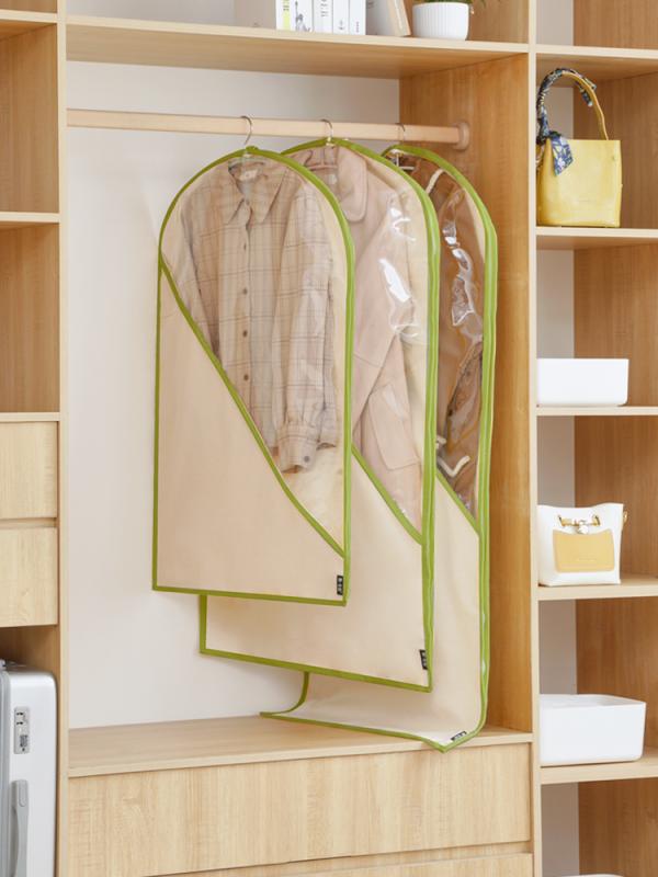 ダストカバー 収納 通気性 衣装 吊り下げ バッグ 家庭 コート キャンバス ワードローブ クローク おしゃれ シンプル