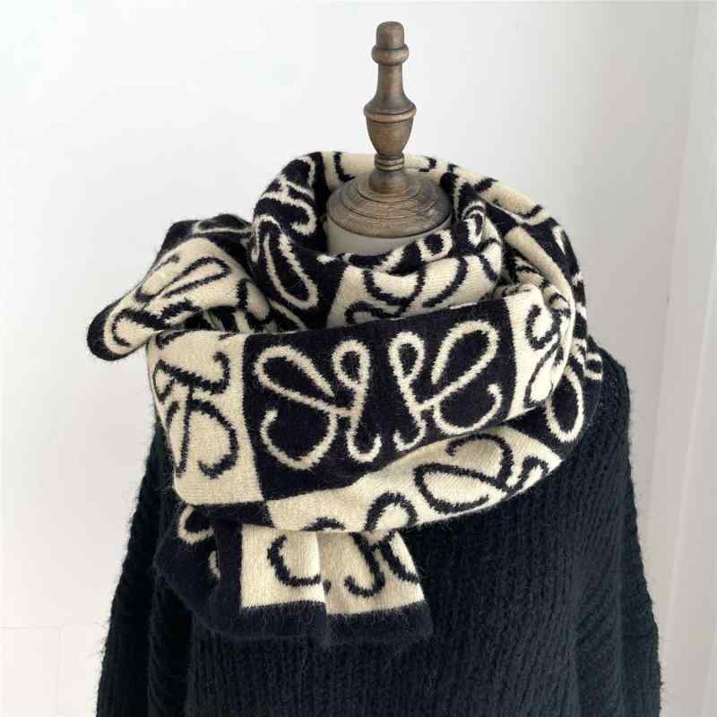 秋 冬 マフラー おしゃれ 女性 厚く 暖かい 両面 二色 幾何学 ジャカード スカーフ ショール 二重 目的 スカーフ