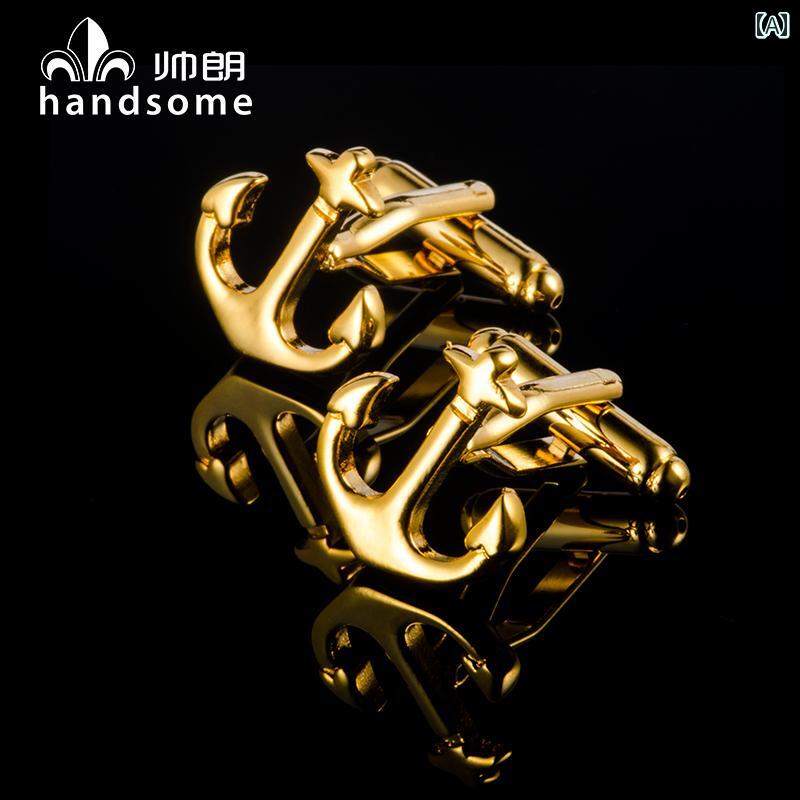 カフスボタン おしゃれ アンカー フック メンズ カフス カフ スタッド ビジネス フォーマル フレンチ ..