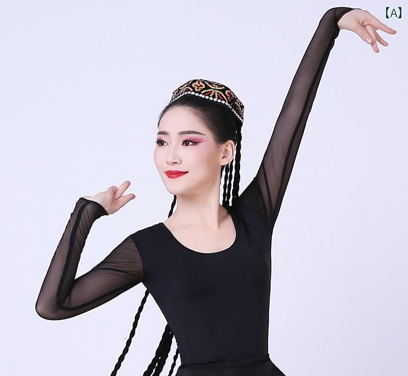 Character Clothes - ダンス トップス 練習 パフォーマンス 衣装 民族 衣装 レディース ウイグル 民族舞踊 伝統 エスニック フレア 大きめサイズ