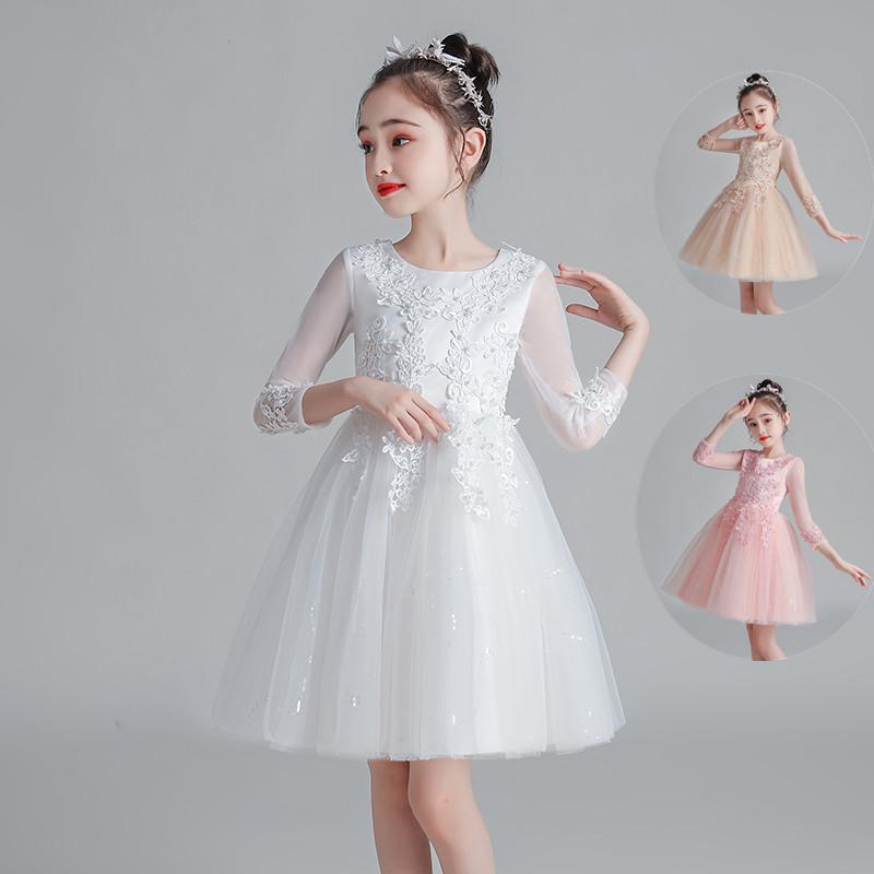 女の子 プリンセス ドレス フラワーガール 子供 ワンピース ふわふわ スカート ワンピース 幼稚園 ダンス パフォーマンス パーティー 衣装 かわいい
