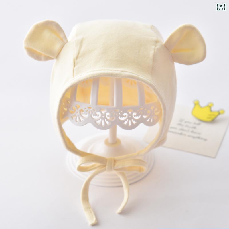 ベビー ファッション 帽子 キャップ 小物 衣料品 耳 調節可能 通気性 頭 ヘッド 保...