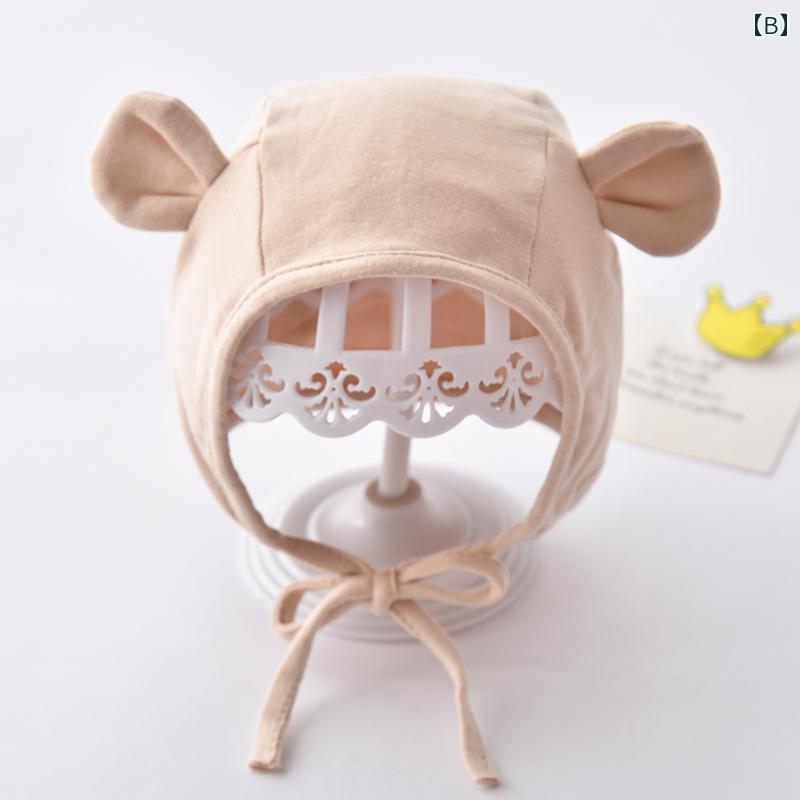 ベビー ファッション 帽子 キャップ 小物 衣料品 耳 調節可能 通気性 頭 ヘッド 保...