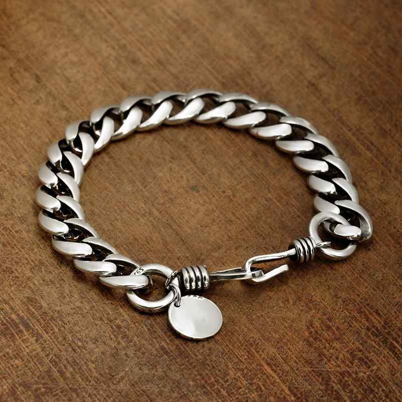 ブレスレット 個性 スター リング シルバー タンク メンズ ブレスレット カップル シンプル リング バ..