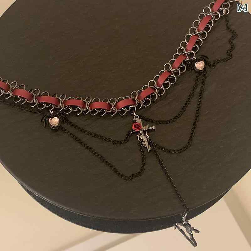 Maid - チョーカー ゴシック アクセサリー 小物 レディース 女の子 女の子 ネックレス クロス コスプレ イベント ハロウィン