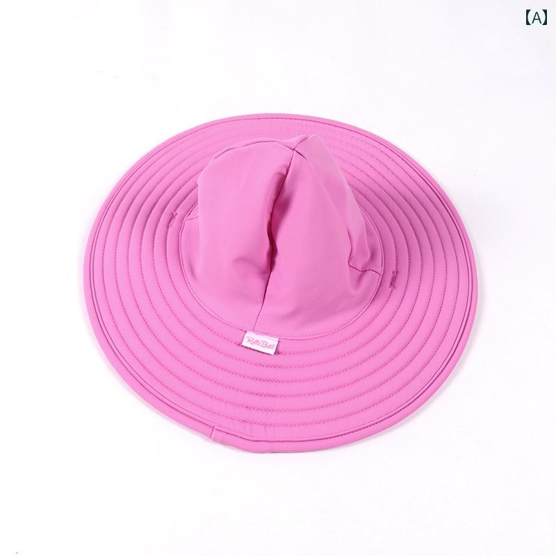 ビーチハット キッズ 帽子 子供 赤ちゃん スイミングキャップ 帽子 日焼け防止 サンハット UPF50+