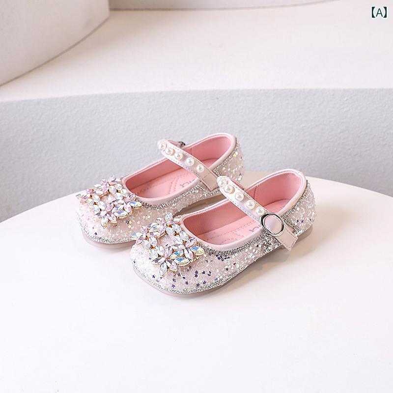 ガールズ プリンセス シューズ アイ シャラ トーン 小さい 革靴 女児 赤ちゃん ソフト ソール 靴 春 子..