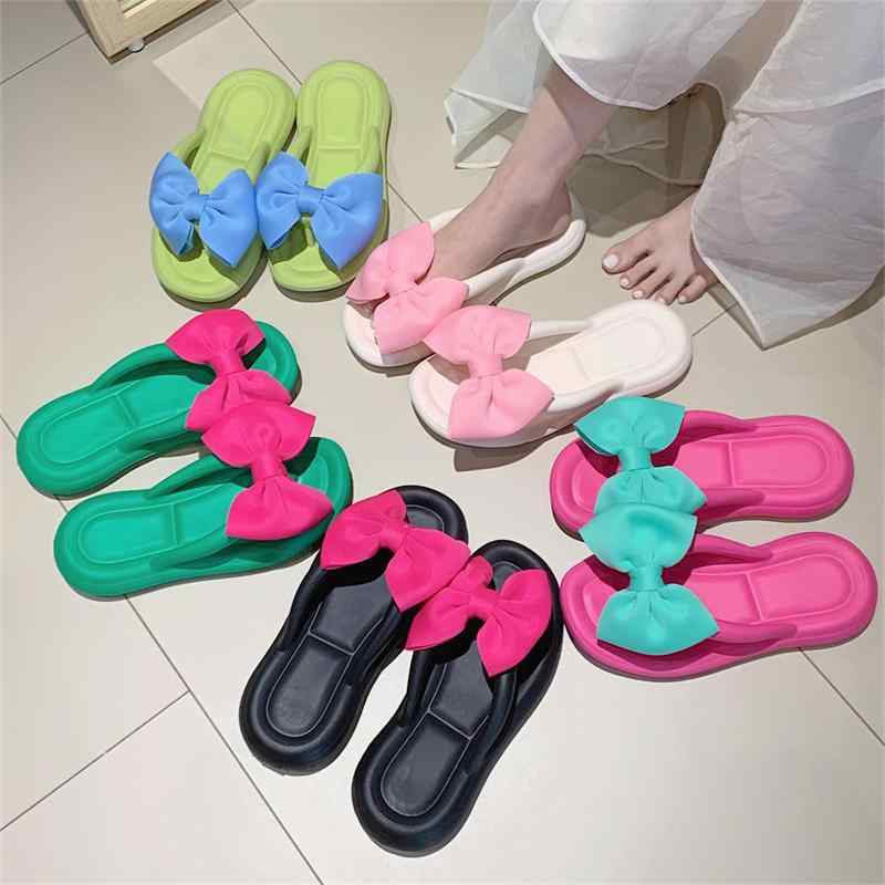 レディース サンダル オールシーズン 靴 シューズ 夏 韓国 ボウ ビーチ サンダル ガーリー リボン