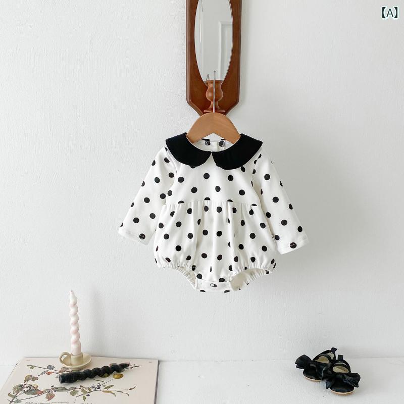 ロンパース ベビー服 カバーオール ジャンプ スーツ 韓国 女の子用 春秋服 綿 タイプ 長袖 新生児 ワンピース 服す