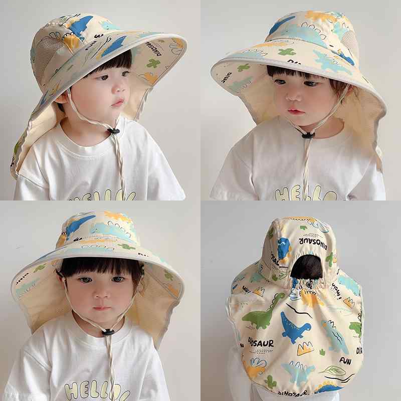 子供 帽子 夏 通気性 薄手 つば広 日焼け防止 UV カット 首 保護 帽子 メンズ レディース兼 バケットハット バケハ 旅行
