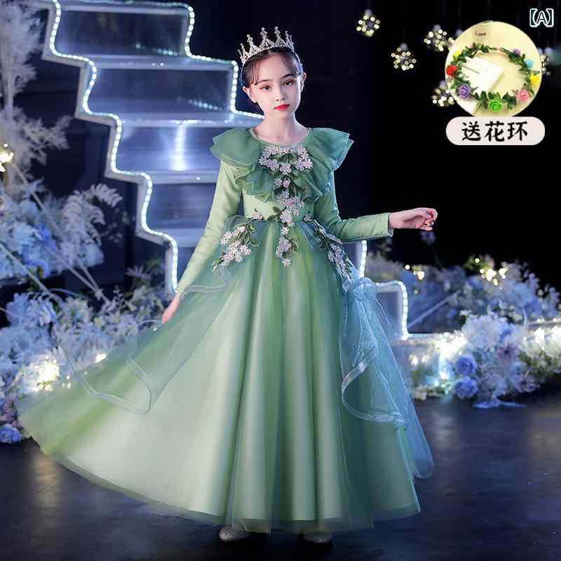 フラワーガール ドレス キッズ ジュニア ファッション 女の子 子供服 ガール 豪華感 かわいい プリンセ..