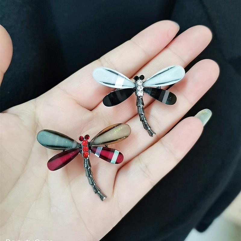 ドレス ブローチ おしゃれ 服装飾 美しい アメリカ レトロ トンボ ブローチ 女性 コサージュ スーツ ピン
