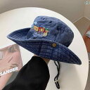 レディース カジュアル 夏 帽子 ハット 洗浄 古風 フィッシャーマン レトロ 西洋 カウボーイハット 屋外 登山 太陽 バイザー バケット