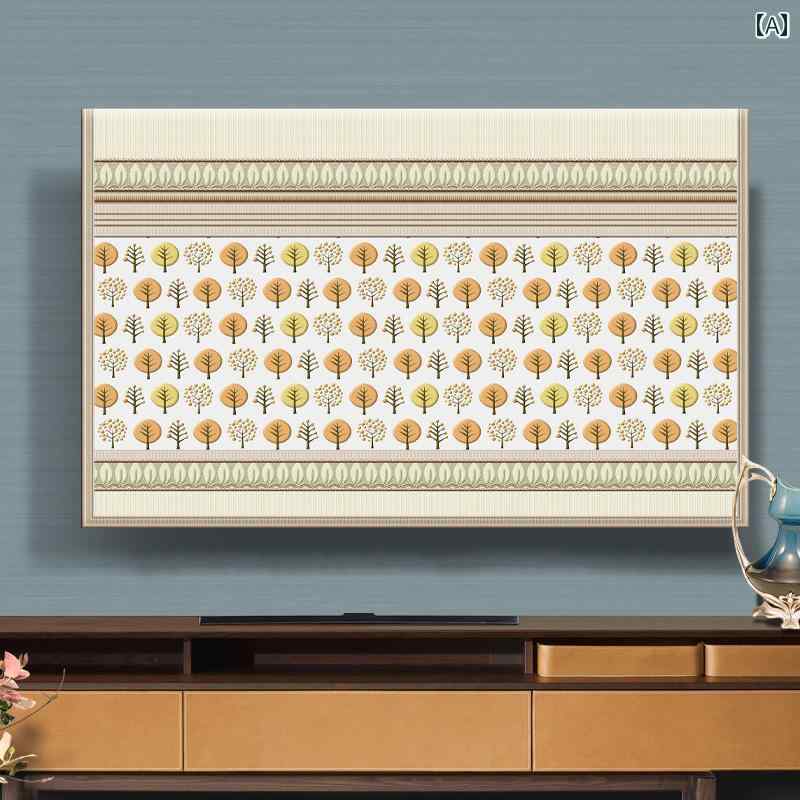 テレビカバー 防塵 おしゃれ 55インチ 65インチ 75インチ 85 インチ ダスト 保護 クロス 液晶TVカバー 布 生活品 インテリア 吊り下げ