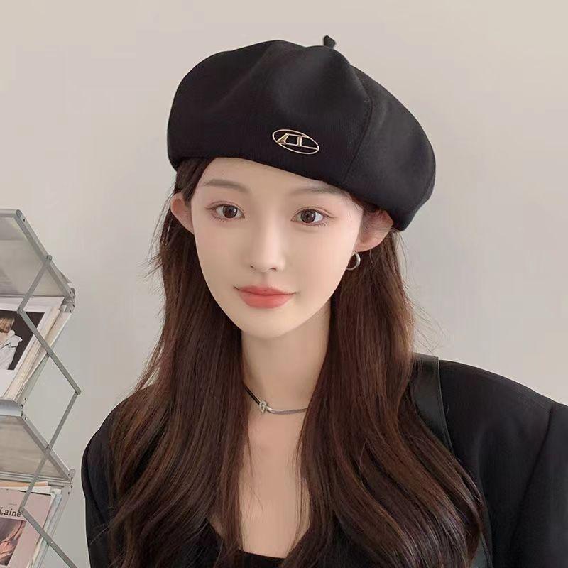 乐天商城 - ベレー帽 レディース 春夏 韓国 ファッション 八角形帽子 綿 つばし