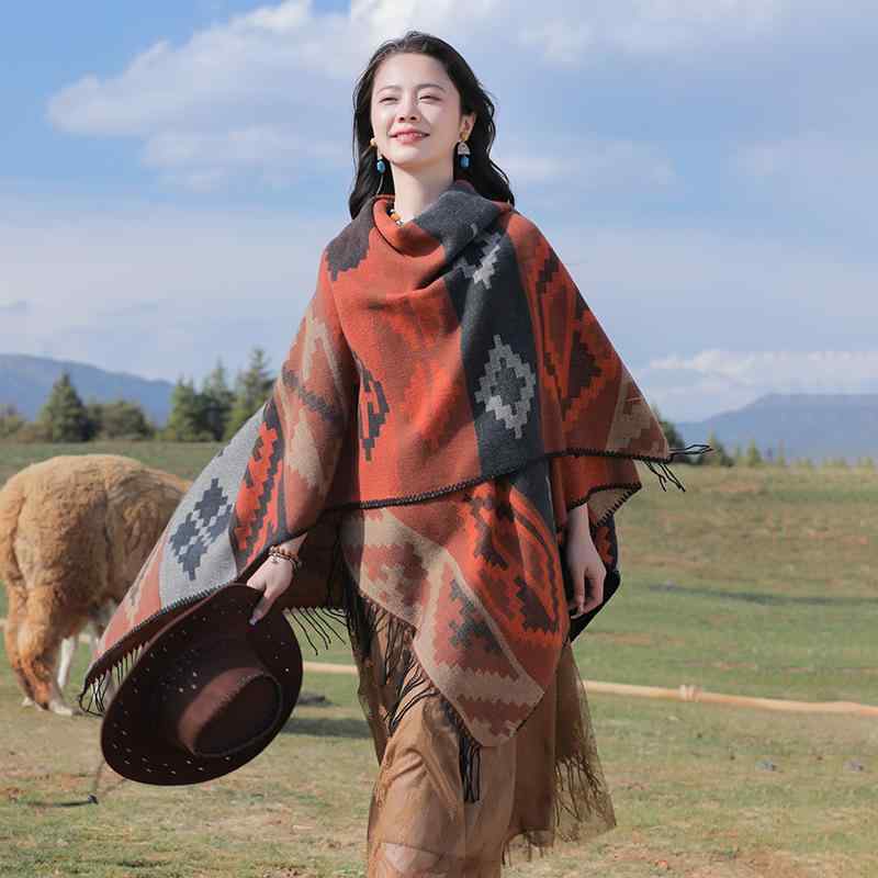 ショール ストール ボヘミアン エスニック マント レディース 旅行 写真 暖かい スカーフ レディース 多 厚手 柔らかい