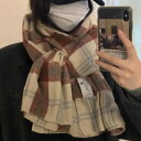 レディース 冬 マフラー おしゃれ 防寒 スカーフ 韓国 チェック柄 厚手 暖かい ショール 学生 スカーフ