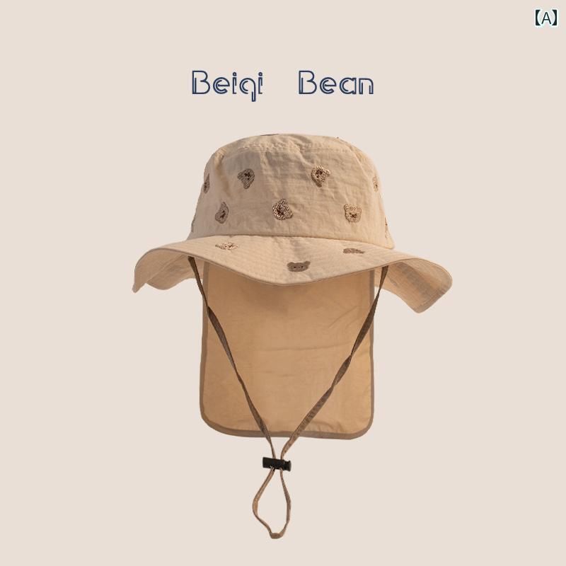 サファリハット キッズ 日除け 登山 キャンプ 釣り 赤ちゃん 日焼け防止 帽子 春夏 かわいい ネック シ..