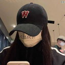 レディース メンズ カジュアル ベースボール キャップ 野球帽 黒 刺繍 韓国 大きめ 頭囲 持つ ひさし