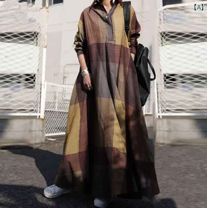 エスニック ドレス ゆったり 民族風 ワンピース エキゾチック マレーシア 服 綿 リネン レトロ 長袖 ローブ アバヤ