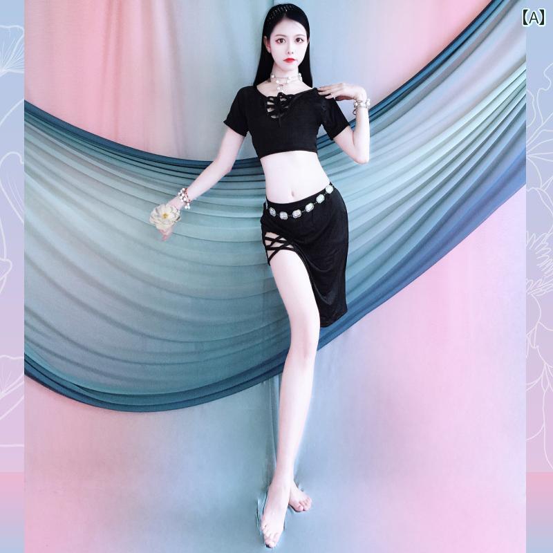 セキュアデポのベリーダンス 衣装 スカート エキゾチック エスニック ステージ パフォーマンス 練習服 セクシー ゴージャス 華やか 秋冬｜アングル2