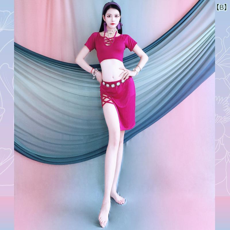 セキュアデポのベリーダンス 衣装 スカート エキゾチック エスニック ステージ パフォーマンス 練習服 セクシー ゴージャス 華やか 秋冬｜アングル3