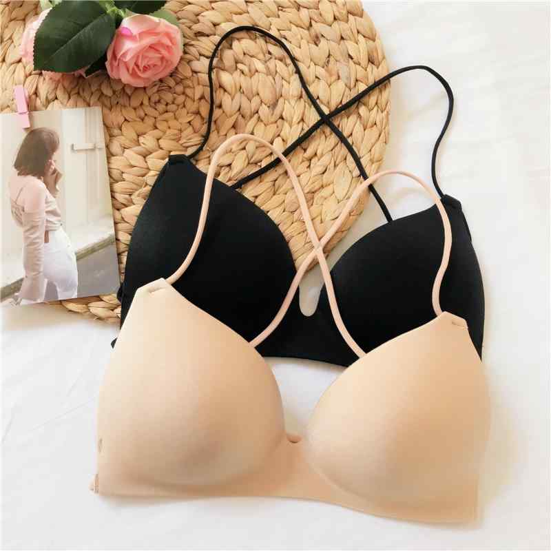 バック クロスブラ 海辺 休暇 リゾート ビーチ 美しい背中 シームレス ショート チューブトップ 下着 プッシュアップブラ ラップ 胸 ストラップ