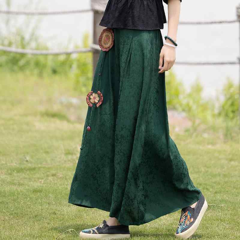 ボトムス スカート ロング シック チャイナ エレガント スリム フィット ロング 中国風 レトロ 漢服 かわいい 婦人服 清楚 春夏秋 レディース 小さめ レディース