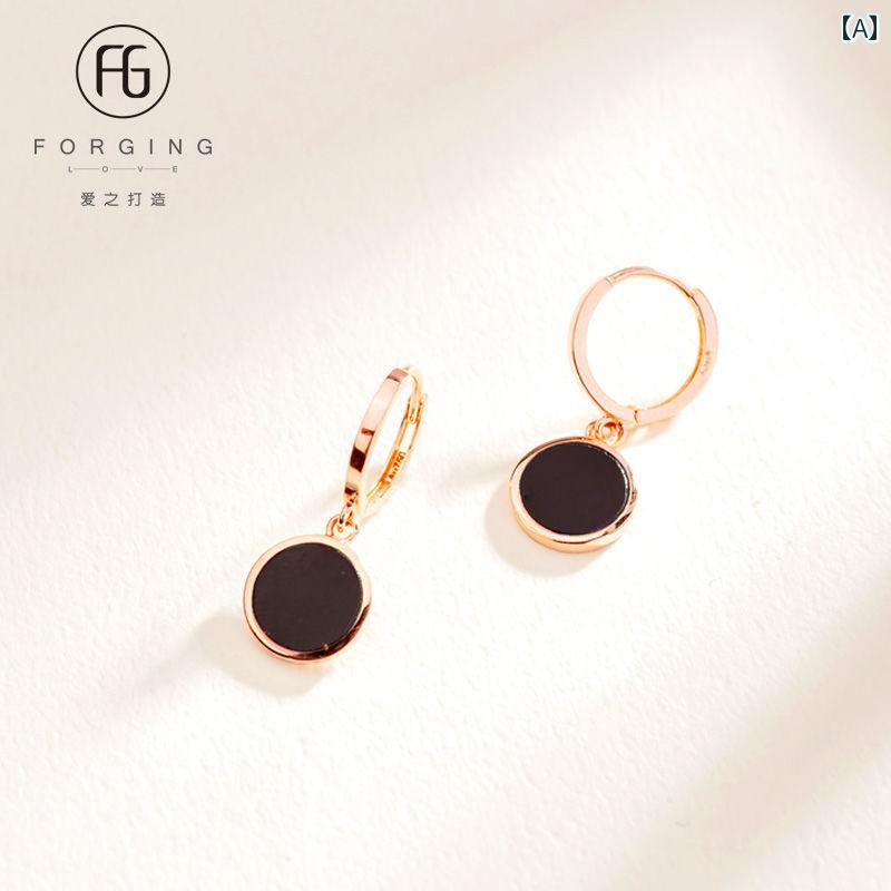 Opal - レディース ファッション アクセサリー オールシーズン 耳飾り ジュエリー ピアス シンプル ブラック オニキス ギフト
