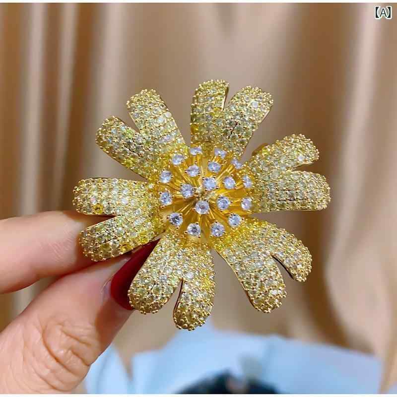 ブローチ 上品 セレモニー 花 ブローチ 高級感 女性 コサージュ パール セーター ピン スーツ 精巧 大きい バッジ 高級感